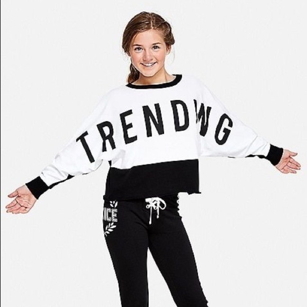 Justice cropped sweatshirt